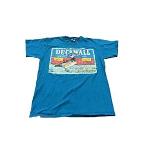 Vintage 80s 90s Stedman Mens Blue DuckWall Short Sleeve T-Shirt M Made in USA